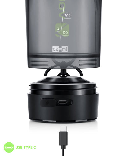 VOLTRX Electric Protein Shaker Bottle - USB Rechargeable Mixer Cup for Shakes and Meal Replacements, BPA-Free Tritan, 24oz