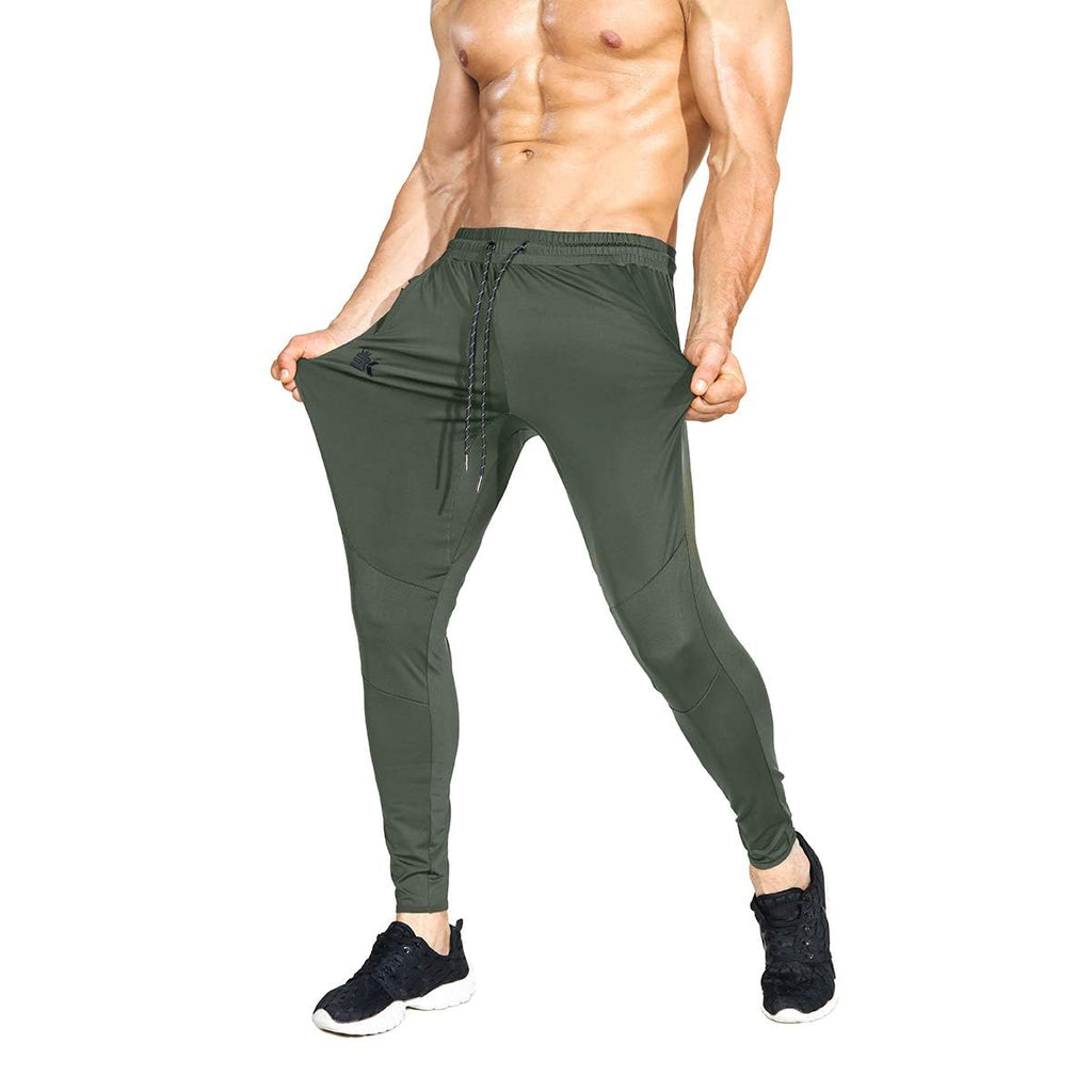 BROKIG Mens Lightweight Gym Jogger Pants,Men's Workout Sweatpants with Zip Pocket