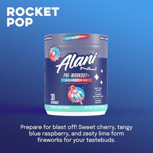 Alani Nu Pre Workout+ Powder Frozen Lemonade, Extra Boost, Sugar Free, 300mg Caffeine, L-Theanine, Beta-Alanine, Citrulline, 30 Servings