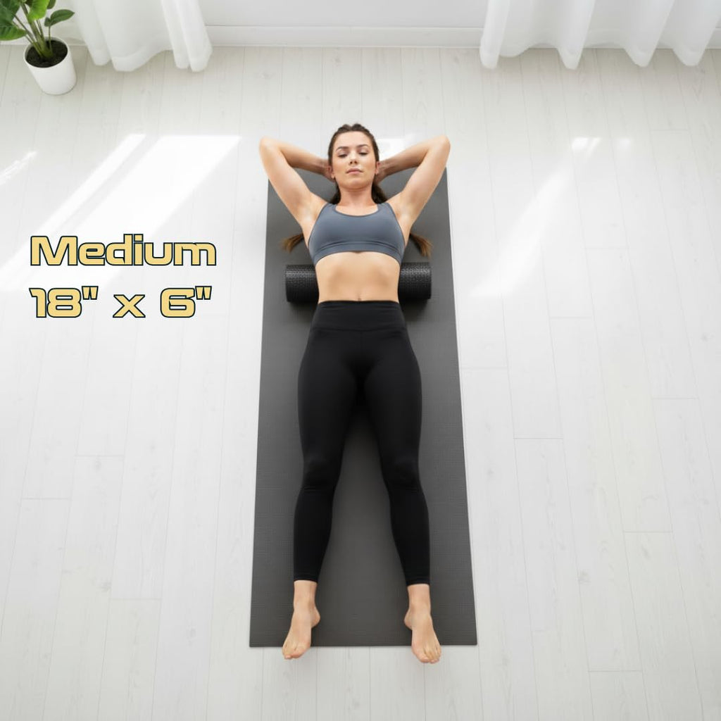 Fitizen Foam Roller – Muscle Massage Rehab Stiff Back Pain Physical Therapy Deep Tissue Firm Exercise Equipment Home Gym Stress Yoga Pilates for The Fit Citizen by FitNation