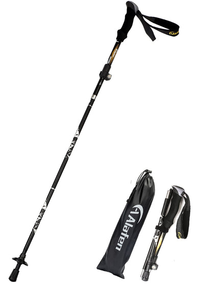 Aluminum Collapsible Ultralight Travel Trekking Hiking Pole for Men and Women (Fits 5'3" - 6'2")