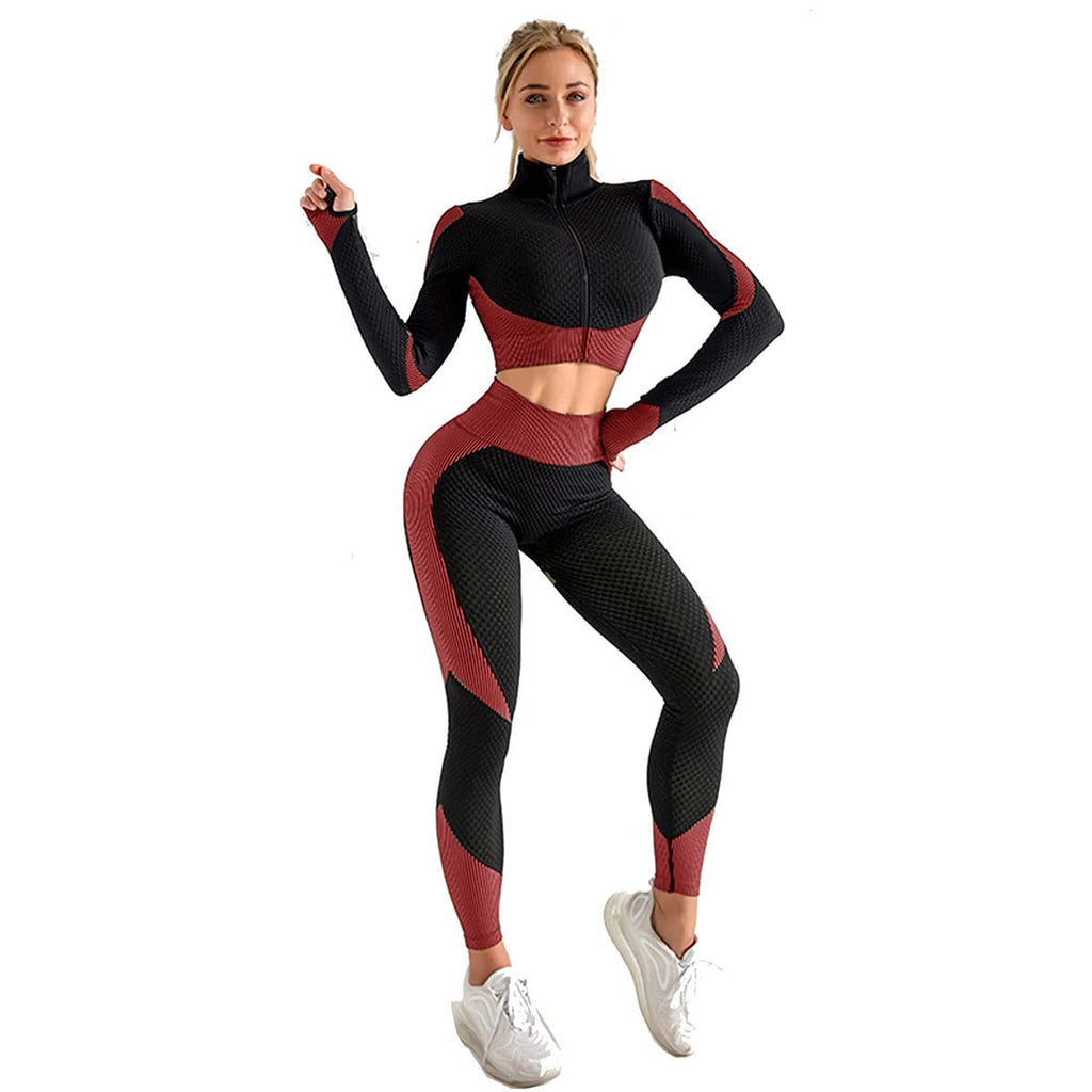 3pcs Seamless Outfit Workout Sets Gym for Women, Fitness Sports School Running Clothes Yoga Sportswear