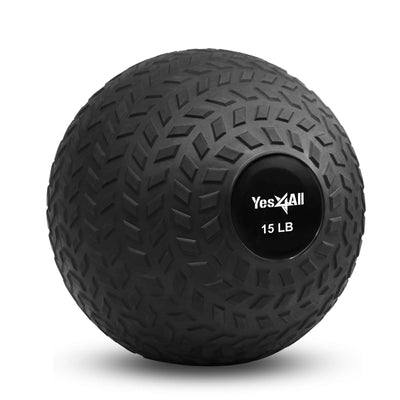 Yes4All Upgraded Fitness Slam Medicine Ball 10lbs for Strength, Power Workout | Exercise, Workout Ball | Orange Beast