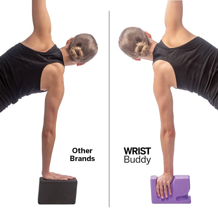 WRIST Buddy® Yoga Blocks 2 Pack | Ergonomic Hand-Shape Reduces and Prevents Wrist Pain | Enhances Comfort, Stability, and Grip Strength | EVA Yoga Accessories Set | Best Gifts
