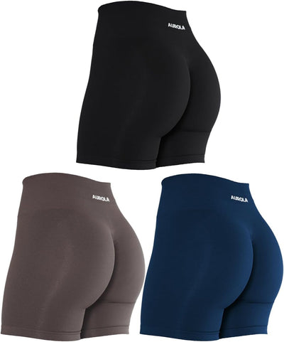 AUROLA Intensify Workout Shorts for Women Seamless Scrunch Short Gym Yoga Running Sport Active Exercise Fitness Shorts