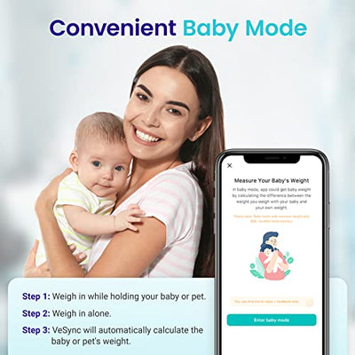 Etekcity Smart Rechargeable Scale for Body Weight, BMI, Fat, Muscle Mass, FSA&HSA Eligible, Digital Bathroom Scale with 13 Metrics, Secret Mode, Bluetooth Connect to Free Apps, Rainbow White