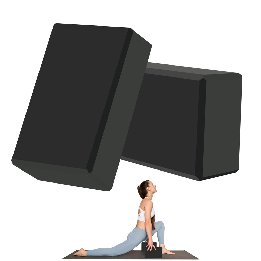 9"x6"x3" Yoga Blocks, Soft Non-Slip Surface Premium Foam Blocks, Supportive, Lightweight, Odor Resistant, Yoga Accessories for Pilates Meditation General Fitness Stretching Toning