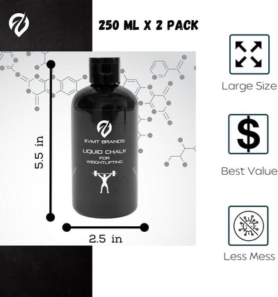 Liquid Chalk, Mess Free Gym Chalk for Weightlifting, Gymnastics, Rock Climbing, Dancing, and Lifting. Sweat Resistant and Long Lasting for Stronger Hand Grip. Package May Vary.