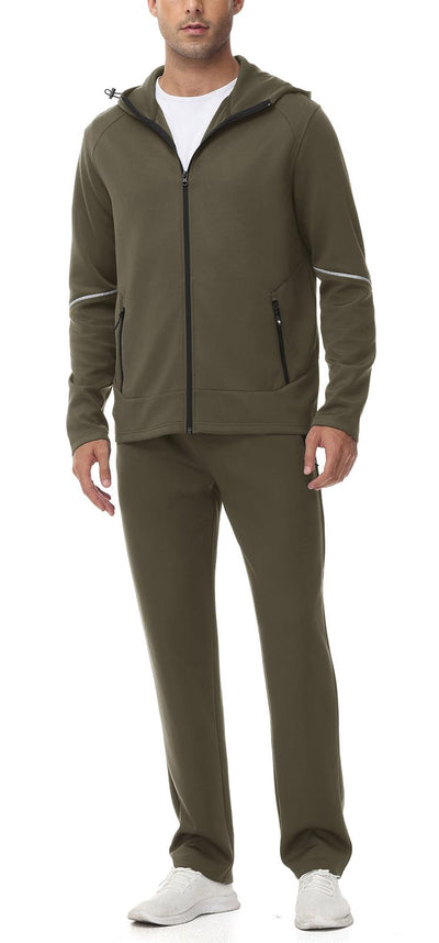 Rdruko Men's Track Sweat Suits 2 Piece Set Sweatsuits Tracksuits Jogging Workout Gym Athletic Suits with Hood