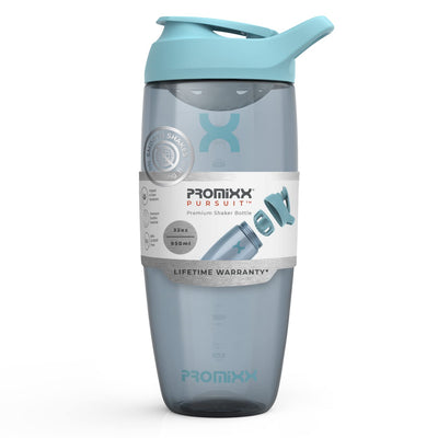 Promixx Pursuit Protein Shaker Bottle (24 oz) – Silent No-Ball Mixer, Leak-Proof Lid, BPA/BPS & Phthalate-Free ECOZEN – Easy-Clean Shaker Cup for Protein Shakes, Pre & Post-Workout Smoothies