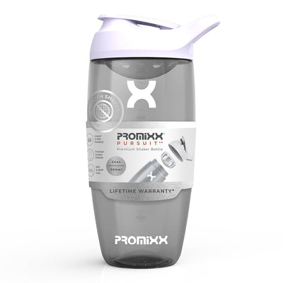 Promixx Pursuit Protein Shaker Bottle (24 oz) – Silent No-Ball Mixer, Leak-Proof Lid, BPA/BPS & Phthalate-Free ECOZEN – Easy-Clean Shaker Cup for Protein Shakes, Pre & Post-Workout Smoothies