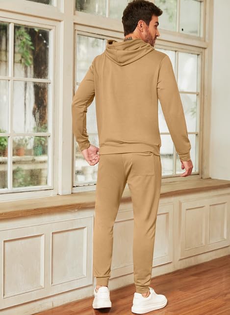 JMIERR Men's 2 Piece Outfits Hoodie Sweatshirt Tracksuit & Joggers Sweatpants Sweatsuit Set