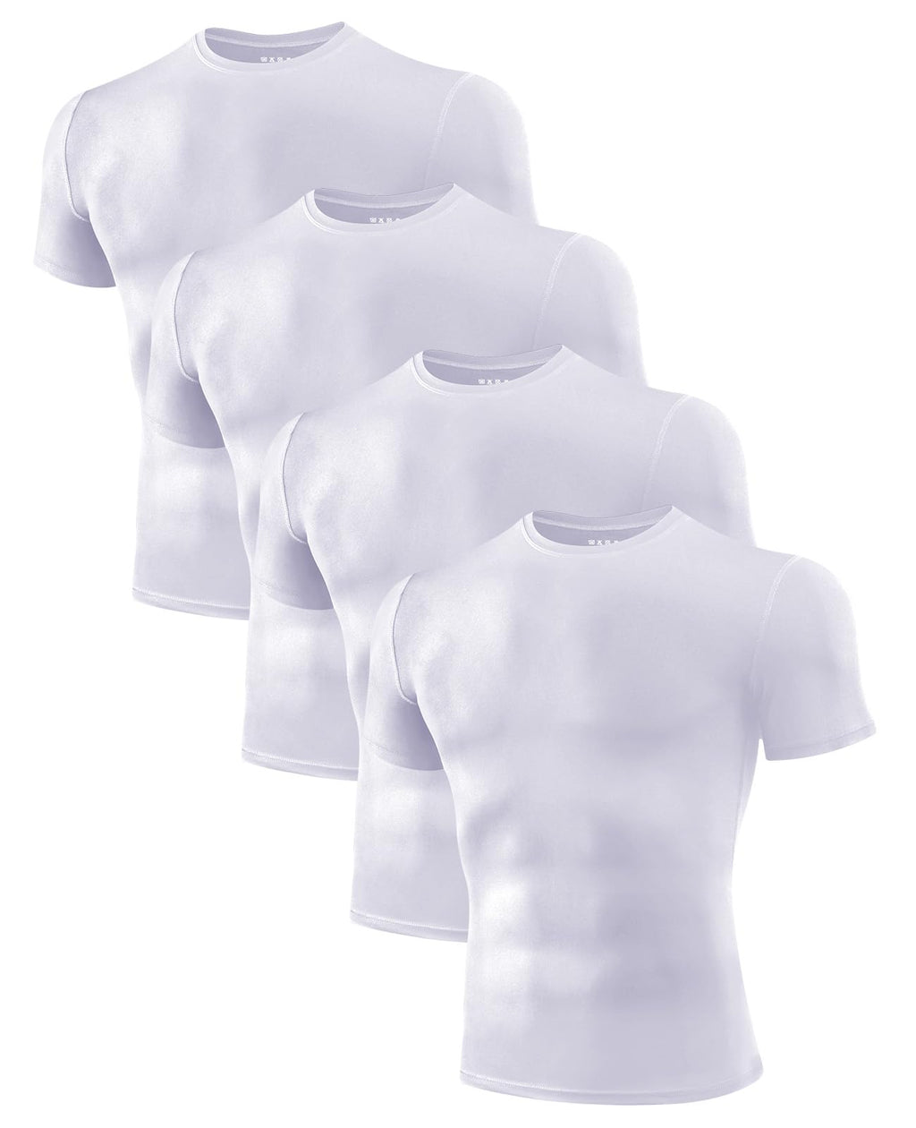 Niksa Men's Compression Shirts 1/2/4 Pack, Workout Gym Shirt Short Sleeve, Moisture Wicking Active Fit Base Layer T-Shirt