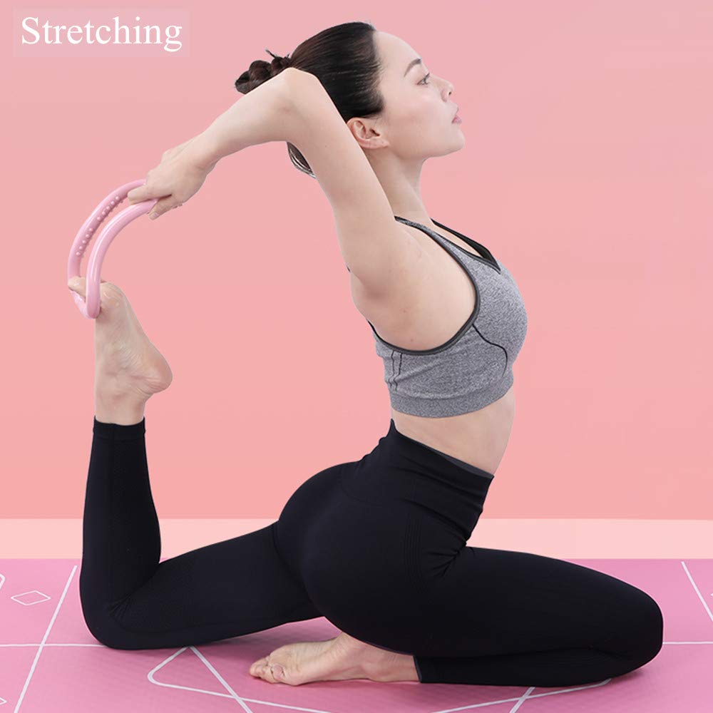 Figure 8 Resistance Band, Arm Back Shoulder Exercise Elastic Rope Stretch Fitness Band, Foot, Leg, Hand Stretcher, Arm Exerciser for Yoga Pilates Stretching Physical Therapy, Home Gym Workout