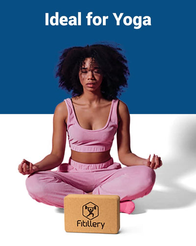 Yoga Block, Resilient Material, Easy to Grip, Comfortable Edges - 2 PACK