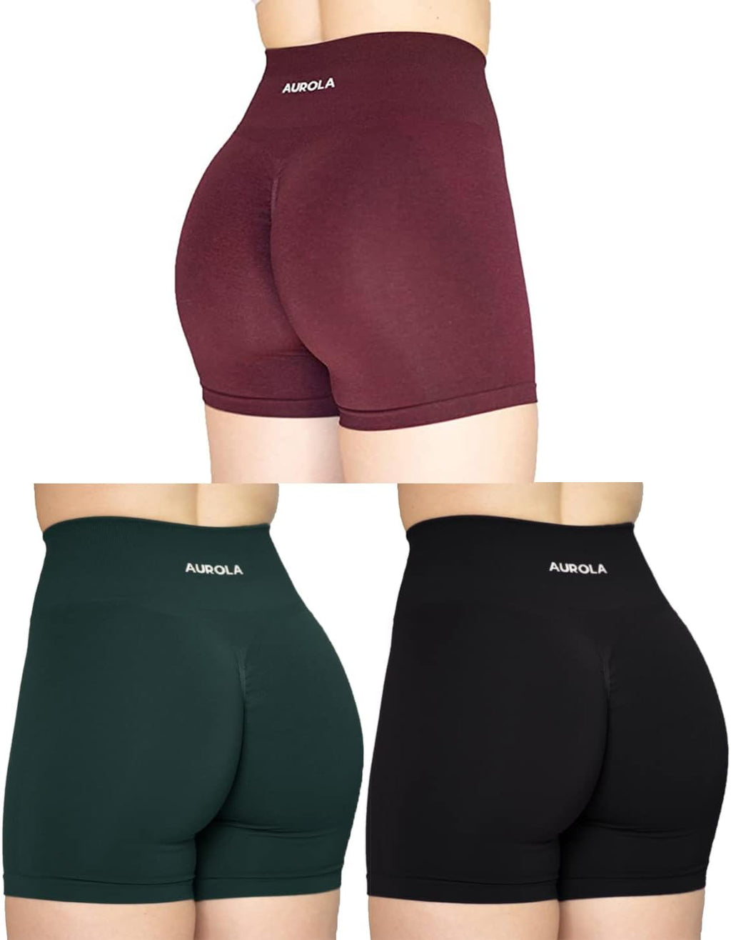 AUROLA Intensify Workout Shorts for Women Seamless Scrunch Short Gym Yoga Running Sport Active Exercise Fitness Shorts