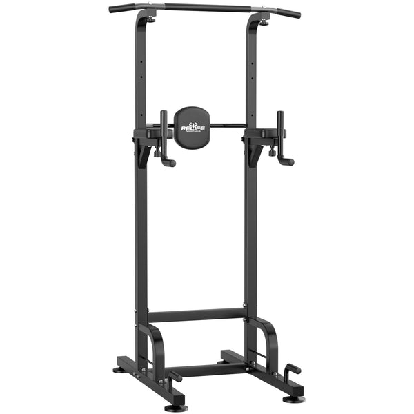 RELIFE REBUILD YOUR LIFE Power Tower Pull Up Bar Station Workout Dip Station for Home Gym Strength Training Fitness Equipment