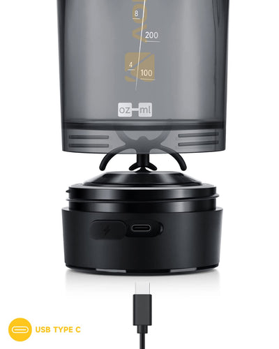 VOLTRX Electric Protein Shaker Bottle - USB Rechargeable Mixer Cup for Shakes and Meal Replacements, BPA-Free Tritan, 24oz