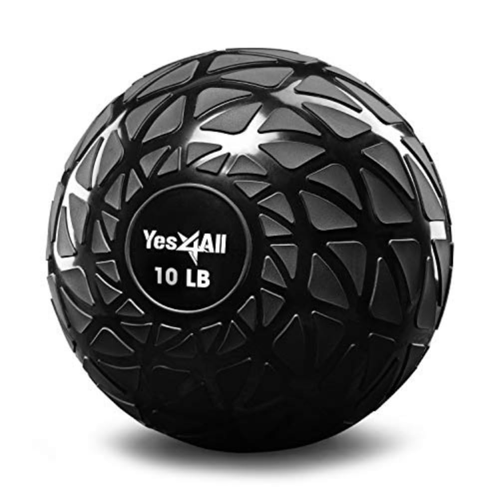 Yes4All Slam Balls, 10-40lb Weighted Ball Weight, Durable PVC Sand Filled Workout Dynamic Slam Ball for Core Strengthen