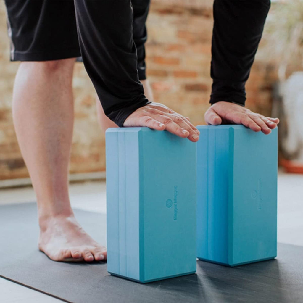 Hugger Mugger 5 in. Big Foam Yoga Block - Extra Large Size, Dense Foam, Reliable Support, Beveled Edges for Comfort, Great if You're Taller or Less Flexible