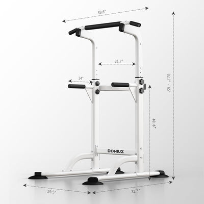Power Tower Pull Up Bar and Dip Station, Multi-Function Home Gym, Strength Training Fitness Equipment, Height Adjustable