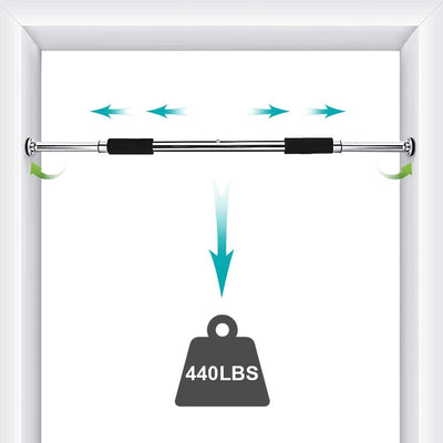 Doorway Pull Up Chin Up Bars for Doorway, Adjustable 24.5 to 36 Inches Upper Body Workout Rod Heavy Duty Home Gym Exercise Fitness Door Exercise Bars