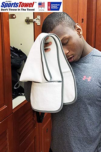 Sports Towel - 2 Zipper Pockets Hold Belongings Safe While You Exercise, at The Gym. Play Pickleball, Tennis, Golf.100% Cotton Ring Spun Loops Super Soft and Absorbent (Mint)