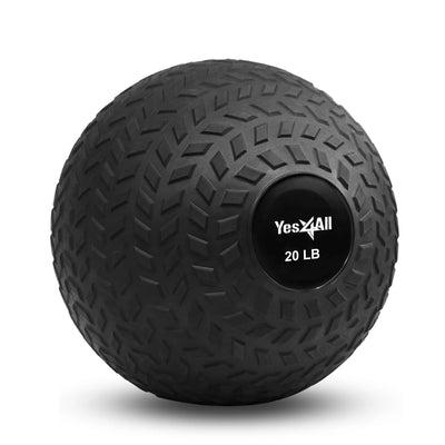 Yes4All Upgraded Fitness Slam Medicine Ball 10lbs for Strength, Power Workout | Exercise, Workout Ball | Orange Beast