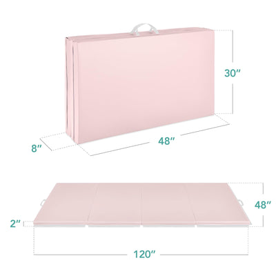 Best Choice Products 10ftx4ftx2in Folding Gym Mat 4-Panel Exercise Gymnastics Aerobics Workout Fitness Floor Mats w/Carrying Handles