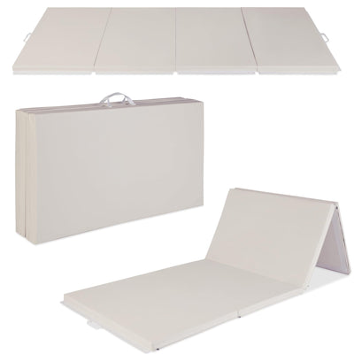 Best Choice Products 10ftx4ftx2in Folding Gym Mat 4-Panel Exercise Gymnastics Aerobics Workout Fitness Floor Mats w/Carrying Handles