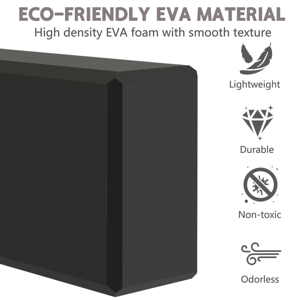 9"x6"x3" Yoga Blocks, Soft Non-Slip Surface Premium Foam Blocks, Supportive, Lightweight, Odor Resistant, Yoga Accessories for Pilates Meditation General Fitness Stretching Toning