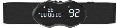 Heart Rate Monitor Chest Strap with Digital Display, BLE and ANT+ Heart Rate Monitor Compatible with Polar/Strava/Peloton