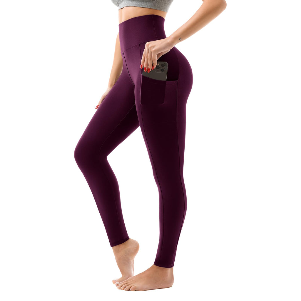 SINOPHANT High Waisted Leggings with Pockets Women, Full Length Capri Buttery Soft Stretchy Yoga Pants