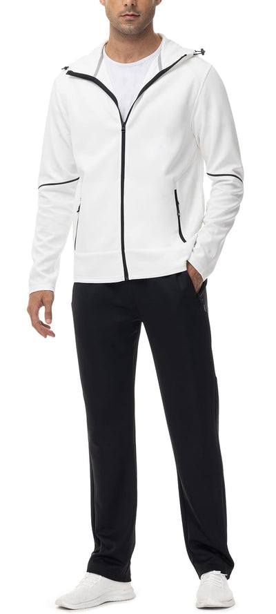 Rdruko Men's Track Sweat Suits 2 Piece Set Sweatsuits Tracksuits Jogging Workout Gym Athletic Suits with Hood