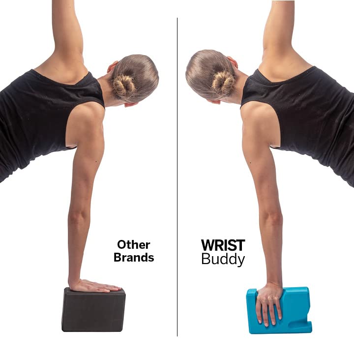 WRIST Buddy® Yoga Blocks 2 Pack | Ergonomic Hand-Shape Reduces and Prevents Wrist Pain | Enhances Comfort, Stability, and Grip Strength | EVA Yoga Accessories Set | Best Gifts