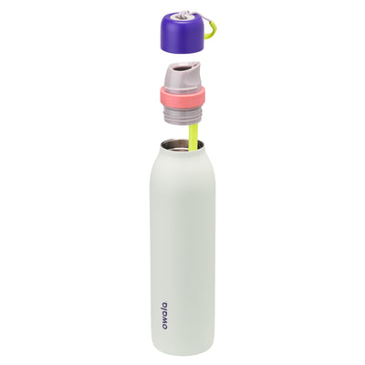 Owala FreeSip Twist Insulated Stainless Steel Water Bottle with Straw for Sports and Travel, BPA-Free, 24-oz, Purple/Purple (California Grapevine)