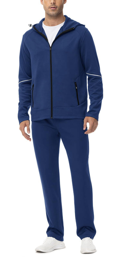 Rdruko Men's Track Sweat Suits 2 Piece Set Sweatsuits Tracksuits Jogging Workout Gym Athletic Suits with Hood