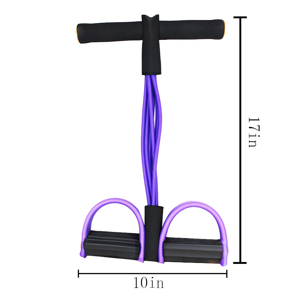 Multifunction Tension Rope, 6-Tube Elastic Yoga Pedal Puller Resistance Band, Natural Latex Tension Rope Fitness Equipment, for Abdomen/Waist/Arm/Leg Stretching Slimming Training