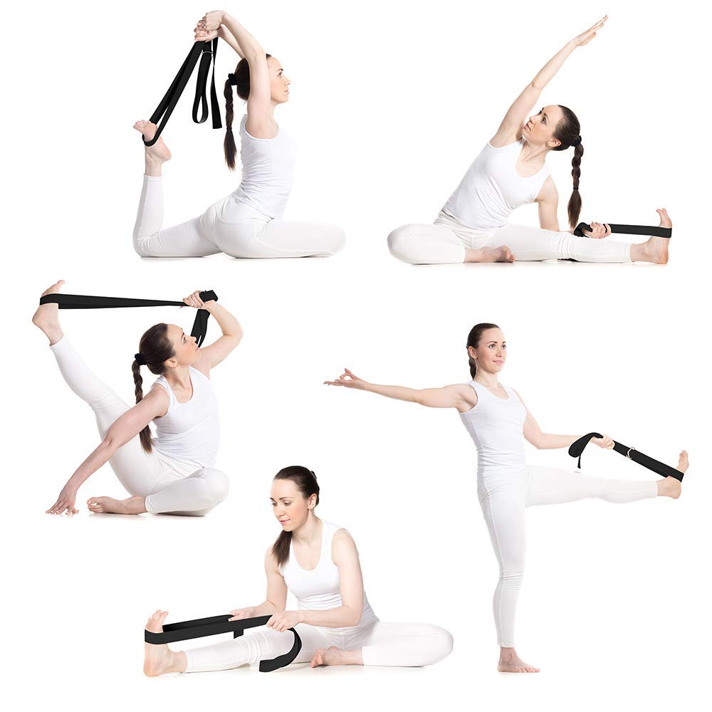 2 Pack Yoga Blocks 9"x 6"x 4" EVA Foam Blocks with Strap, High Density Block for Support and Deepening Poses