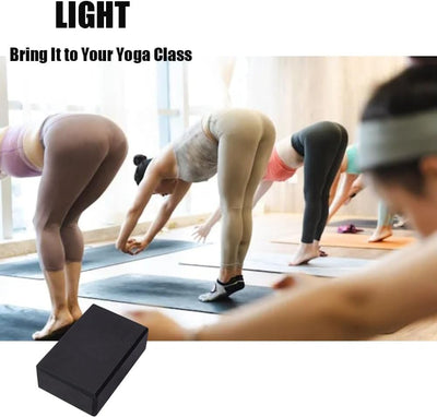 Yoga Blocks 2 Pack, Lightweight Premium EVA Foam Yoga Blocks, Non Slip Supportive Foam Blocks Yoga, Pilates, Stretching and Meditation, Women Men Yogi Yoga Beginners (2pc)