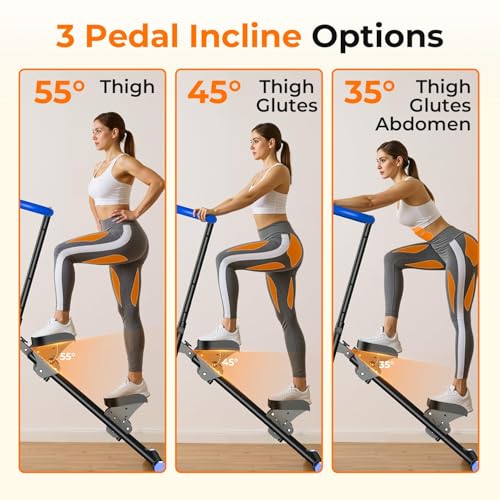 OWLSKY Stair Stepper for Home, Vertical Climber Exercise Machine with Stable Triangular Frame, LCD Monitor, Smooth & Quiet Motion, Full Body Workout Equipment, Supports 330 LBS