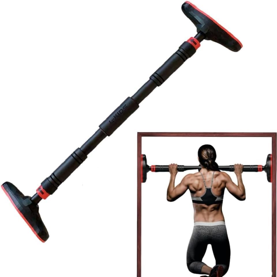 Japard Pull Up Bar for Doorway, Strength Training without Screws, Adjustable Door Frame 27"-41" Width, No-Damage Hanging Equipment for Home Gym, Upper Body Workout