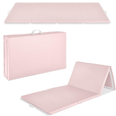 Best Choice Products 10ftx4ftx2in Folding Gym Mat 4-Panel Exercise Gymnastics Aerobics Workout Fitness Floor Mats w/Carrying Handles