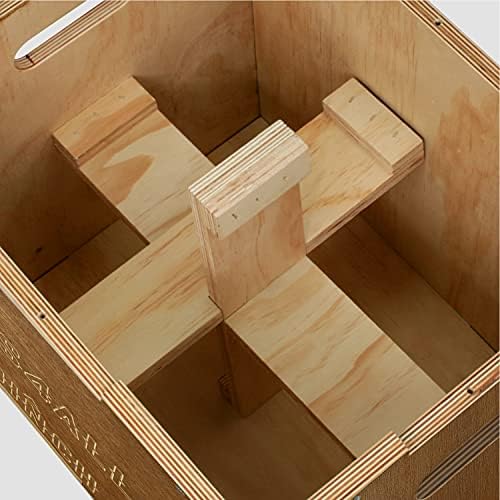 Yes4All Plyo Box, 3-in-1 Wooden Box Jumps for Home Gym, 450 lbs Boxes Step Up with Smooth Edges & Wide Built-in Handles for Jumping, Strength Training, Lunges, Squats, Dips