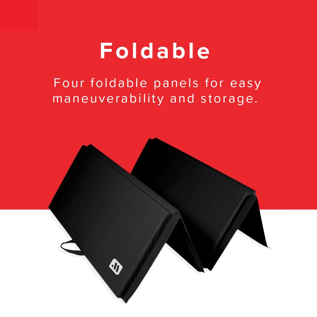 We Sell Mats - 4 ft x 6 ft x 2 - Personal Fitness & Exercise Mat for Home Workout - Lightweight and Folds for Carrying – All Purpose Gym Mat – Thick Mat for Yoga, Pilates, Stretches, Floor Exercises