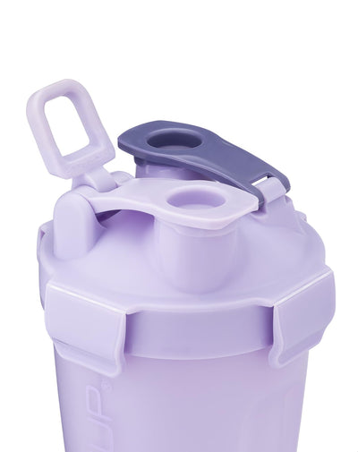 Hydra Cup DualShaker Pro 32 oz Shaker Bottle for Protein Shakes, Shaker Cup w/Handle & Ball Blender Whisks, Dual Mixing Shaker Bottle with Storage, 2 in 1, for Travel To Go, BPA Free (White)