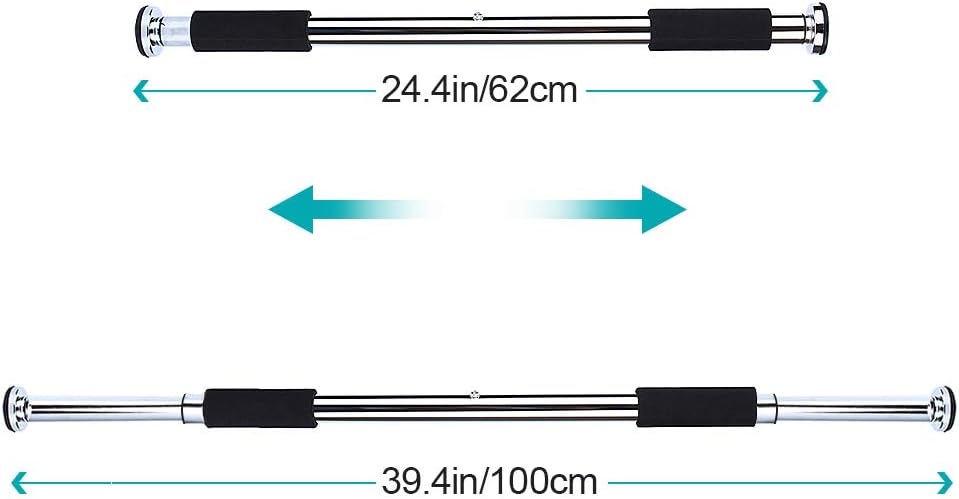 Doorway Pull Up Chin Up Bars for Doorway, Adjustable 24.5 to 36 Inches Upper Body Workout Rod Heavy Duty Home Gym Exercise Fitness Door Exercise Bars