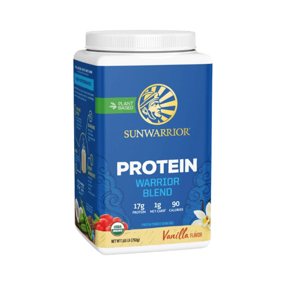 Organic Plant Based Protein Powder | Vegan Organic Protein Powder Vanilla Flavored with BCAA Amino Acids & Hemp Seed Pea Blend | Non-GMO Soy Dairy Filler & Gluten Free (Vanilla, 32 Servings)