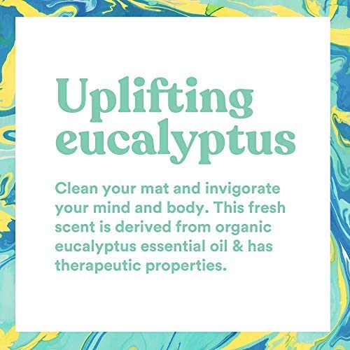 ASUTRA Yoga Mat Cleaner Spray (Energizing Peppermint), 4 fl oz - No Slippery Residue, Organic Essential Oils, Deep-Cleansing for Fitness Gear & Gym Equipment, Microfiber Towel Included