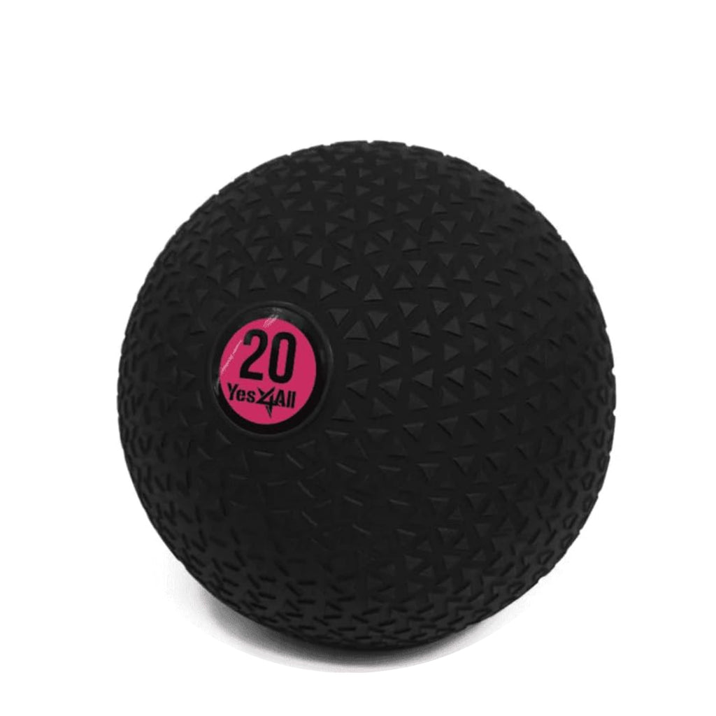 Yes4All Upgraded Fitness Slam Medicine Ball 10lbs for Strength, Power Workout | Exercise, Workout Ball | Orange Beast